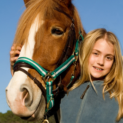 Child and horse